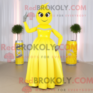 Lemon Yellow Soda Can...