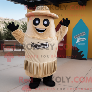 Beige Enchiladas maskot...