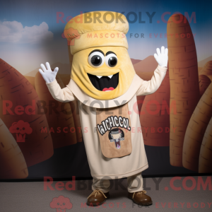 Beige Enchiladas maskot...