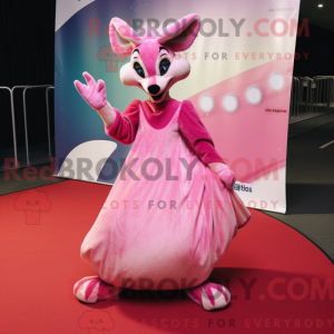 Pink Kangaroo mascot...