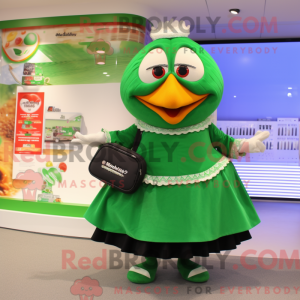 Green Turkey mascot costume...