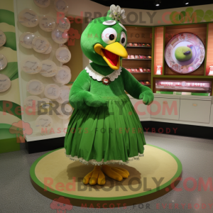 Grøn Tyrkiet maskot kostume...