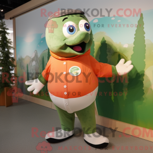 Oliven laks maskot drakt...