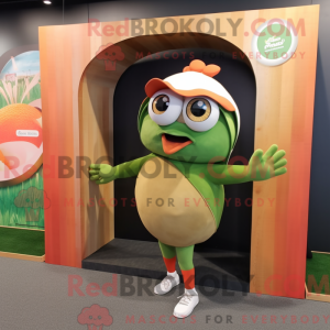 Oliven laks maskot kostume...