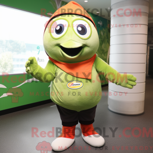 Oliven laks maskot drakt...