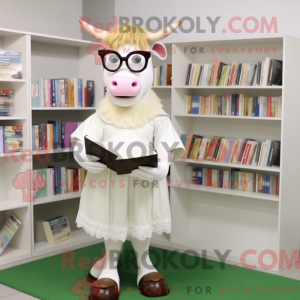 White Jersey Cow mascot...