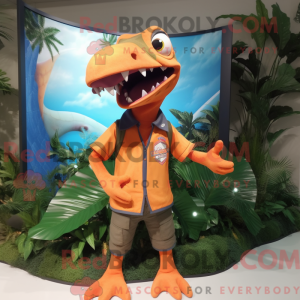Orange Dimorphodon maskot...