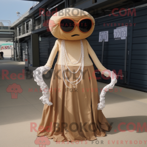 Tan Kraken mascot costume...