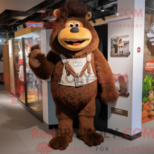 Brun Men maskot kostume...