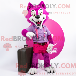 Máscara Magenta Wolf com...