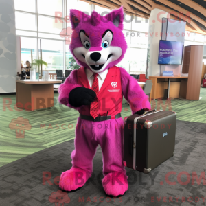Máscara Magenta Wolf com...