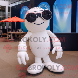Hvid hummer maskot kostume...