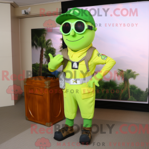 Postava maskota Lime Green...