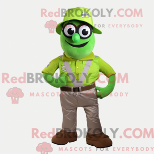 Postava maskota Lime Green...