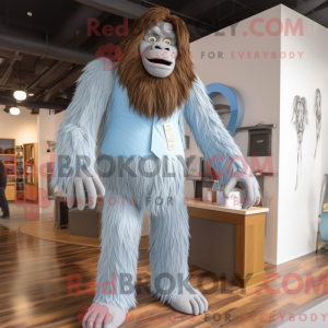 Himmelblå Sasquatch maskot...