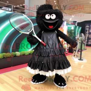 Black Tennis Racket mascot...