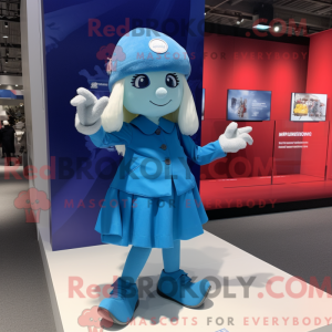 Blå Momentum maskot kostume...