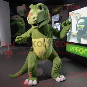 Olive Iguanodon maskot...