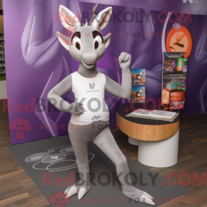 Grå Gazelle maskot kostume...