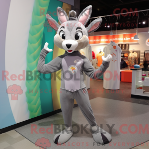 Grå Gazelle maskot kostume...