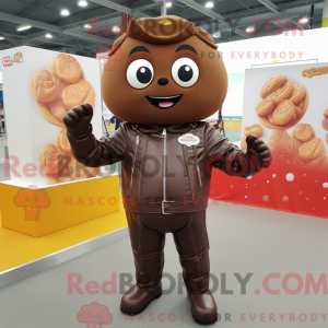 Brun Candy maskot kostume...