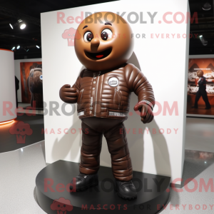 Brown Candy mascot costume...