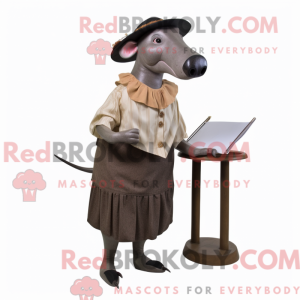 Brown Tapir mascot costume...
