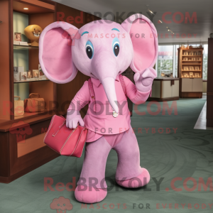 Roze olifant mascotte...