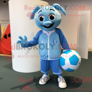 Sky Blue Soccer Ball maskot...