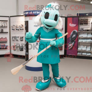 Teal Ice Hockey Stick...