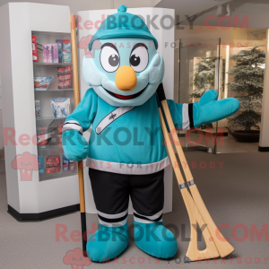 Blågrøn ishockeystav...
