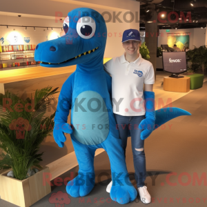 Personaggio mascotte blu...