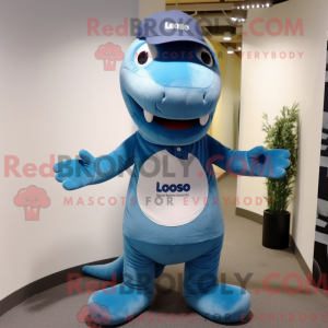 Personaggio mascotte blu...