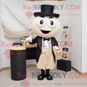 Beige Ramen maskot kostume...
