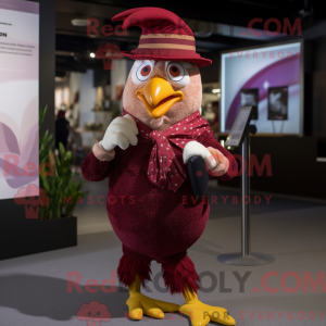 Maroon Roosters mascot...