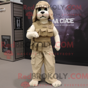 Beige Marine Recon maskot...