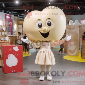 Cream Heart Shaped Balloons...