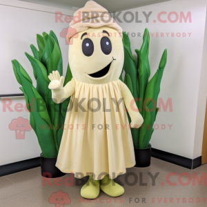 Beige selleri maskot drakt...