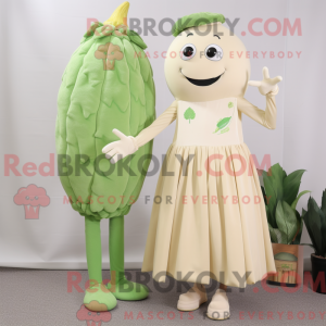 Beige selleri maskot drakt...