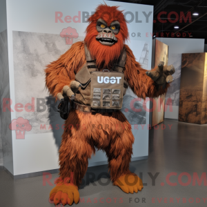 Rust Sasquatch maskot...