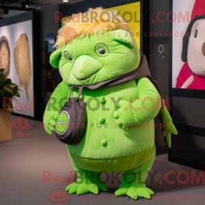 Lime Green Glyptodon mascot...