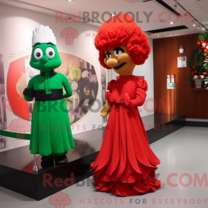 Maskottchenkostüm mit roter...