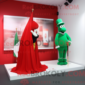 Maskottchenkostüm mit roter...