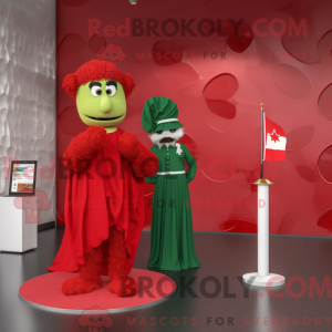 Rødt irsk flag maskot...