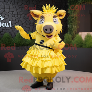 Mascotte de sanglier jaune...