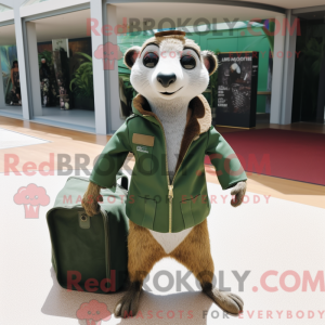 Green Meerkat mascot...