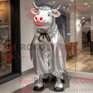 Sølv Hereford Cow maskot...