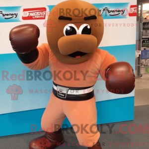 Brown Boxing Glove mascot...