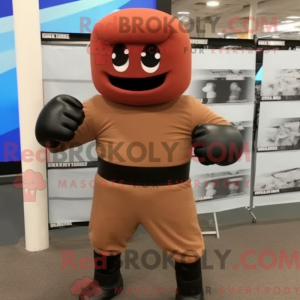 Brown Boxing Glove mascotte...