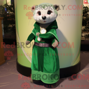 Grøn Ilder maskot kostume...